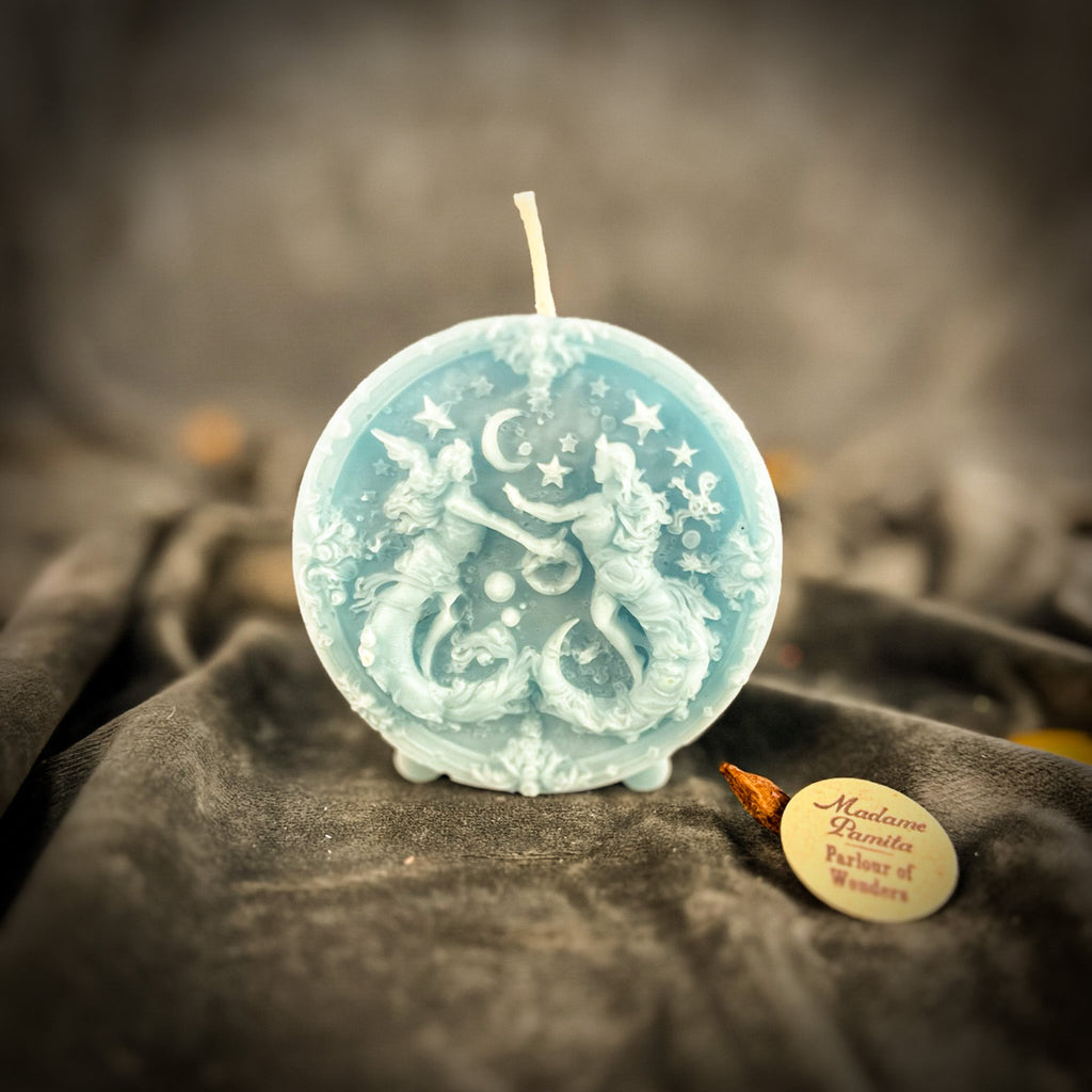 Beeswax Gemini Twins Zodiac Spell Candle - Communication, Creativity & Adaptability